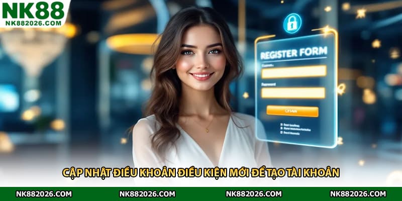 Cập nhật điều khoản điều kiện mới để tạo tài khoản